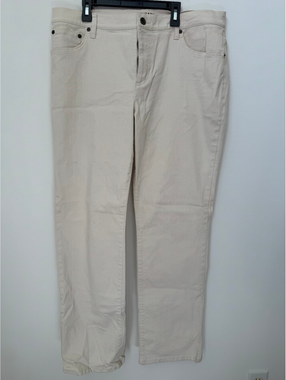Lauren Jeans Co Premium white straight leg jeans size 14